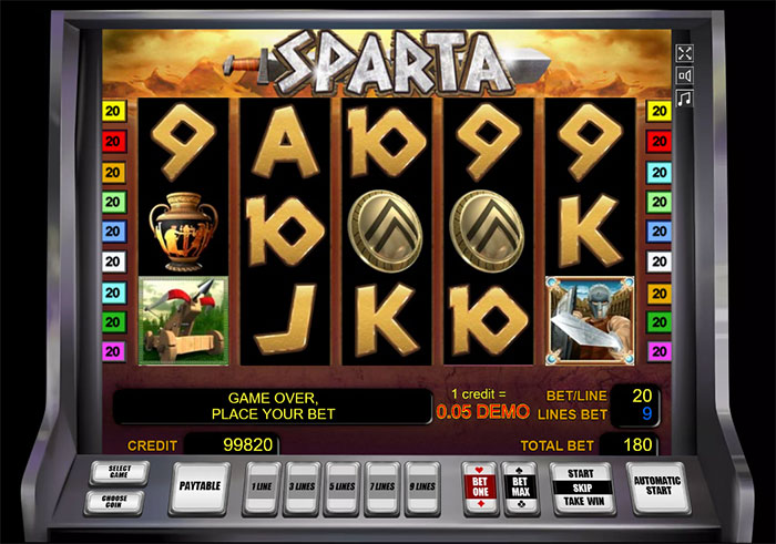 Игровой автомат Sparta бесплатно. 