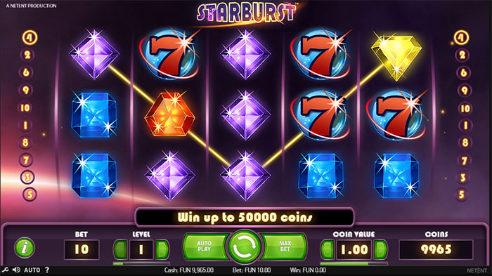Игровой автомат Starburst играть. 